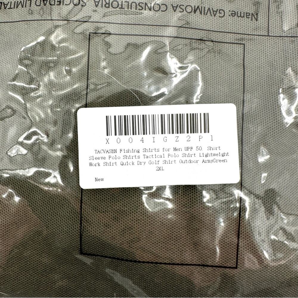 Tacvasen Army Green Polo Moisture-Wicking Fabric Size 2XL - Picture 4 of 6